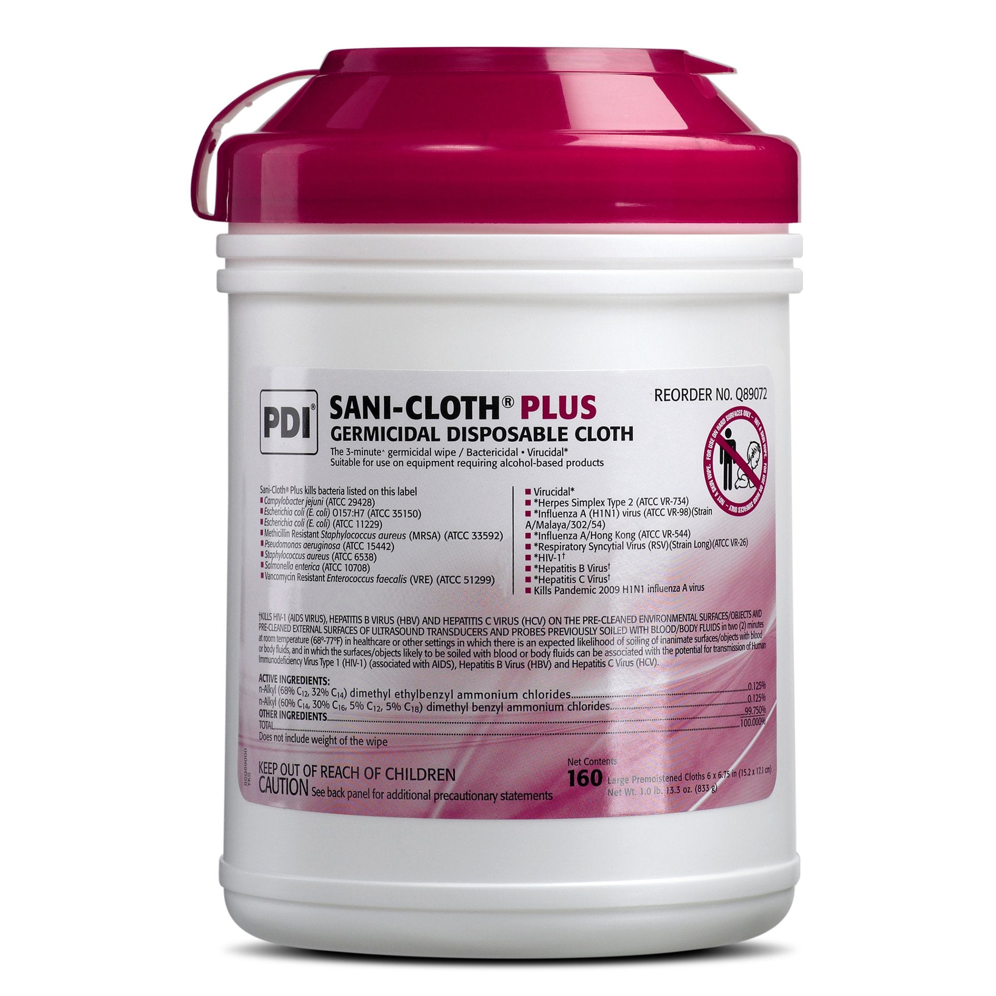 Sani-Cloth Germicidal Solution Canister, Super - Singles